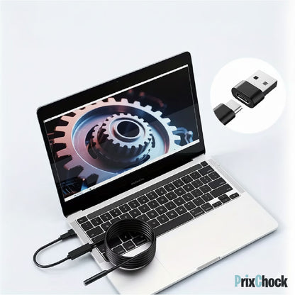 Caméra Endoscopique HD – Inspection Flexible avec LED