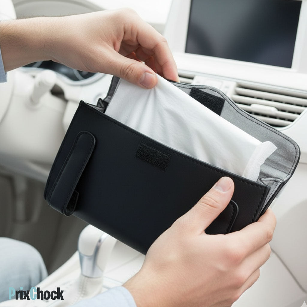 Distributeur de Mouchoirs pour Voiture – Accès Rapide & Design Élégant