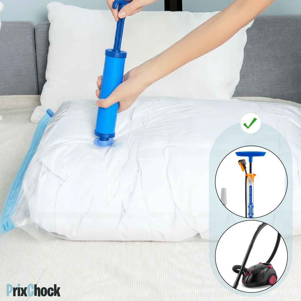 Sacs de Rangement Sous Vide – Gagnez Jusqu’à 75% d’Espace en Quelques Secondes