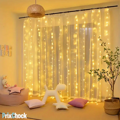 Rideau Led Décoratif Avec Télécommande Et 8 Modes D'éclairage Pour Illuminer Votre Univers