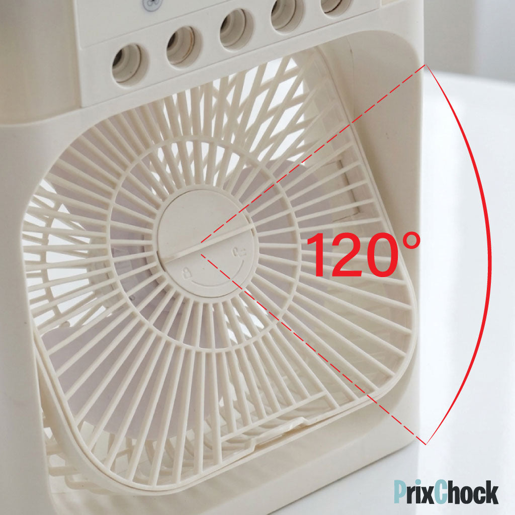 Mini Refroidisseur D’air Portable À Glaçons À 3 Vitesses avec LED intégré.
