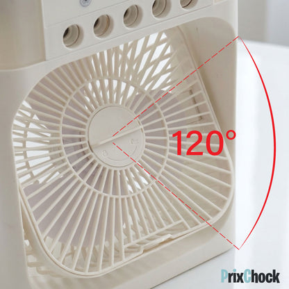 Mini Refroidisseur D’air Portable À Glaçons À 3 Vitesses avec LED intégré.
