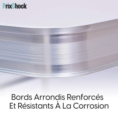 Table Pliante en Aluminium pour Extérieur – 4 Places avec Sièges Intégrés