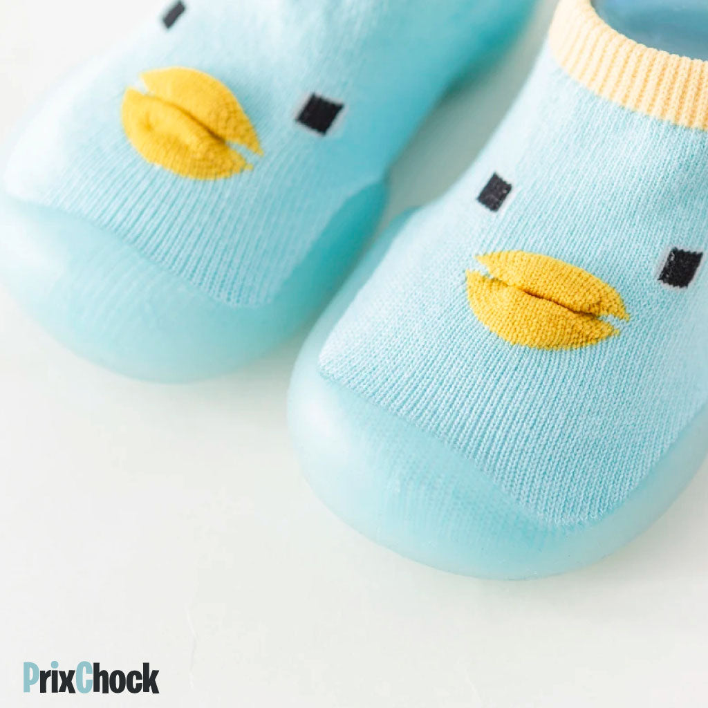 Chaussettes Bébé Antidérapantes Respirantes À Motif Canard Pour Des Premiers Pas Doux