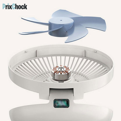Ventilateur Sans Fil Pliable à Suspension – Fraîcheur Portable et Silencieuse Où Que Vous Soyez !