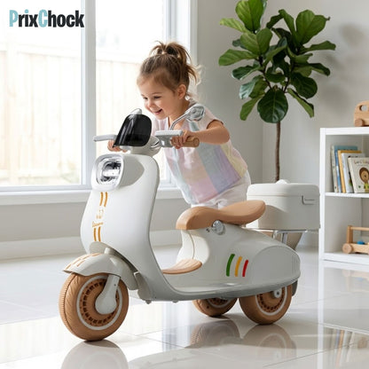 Moto Vespa Électrique pour Enfants– Accélérateur + Bluetooth + Lumières