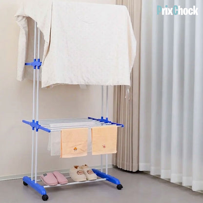 Étendoir à Linge Pliable Multi-Niveaux
