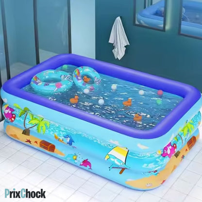 Piscine Gonflable pour Enfants avec Pompe Électrique – Montage Express & Amusement Assuré