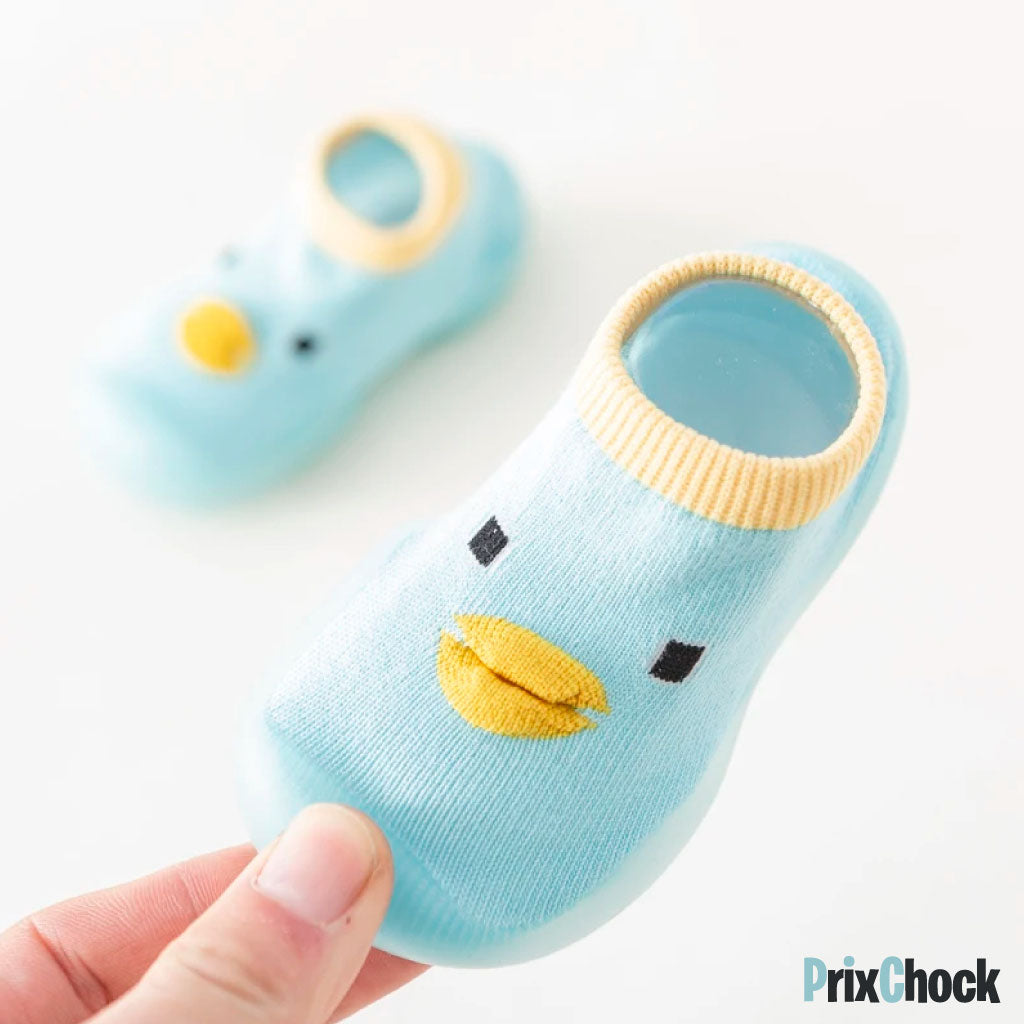 Chaussettes Bébé Antidérapantes Respirantes À Motif Canard Pour Des Premiers Pas Doux