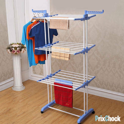 Étendoir à Linge Pliable Multi-Niveaux
