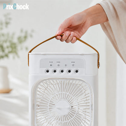 Mini Refroidisseur D’air Portable À Glaçons À 3 Vitesses avec LED intégré.