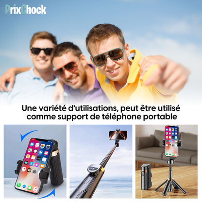Perche à Selfie & Trépied Bluetooth – Contrôle Total et Photos Parfaites