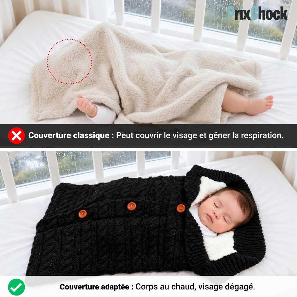 DouxBébé – Nid d’Ange Tricoté, Douceur et Chaleur pour Bébé