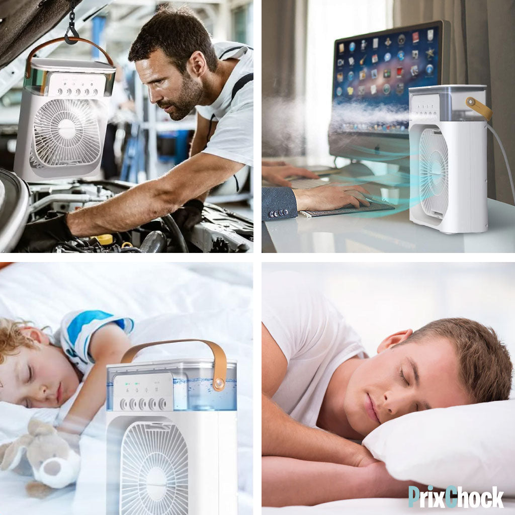 Climatiseur Portable 3-en-1 – Fraîcheur Instantanée à La Maison Comme Au Bureau