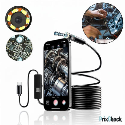 Caméra Endoscopique HD – Inspection Flexible avec LED