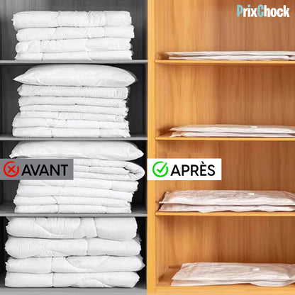 Sacs de Rangement Sous Vide – Gagnez Jusqu’à 75% d’Espace en Quelques Secondes