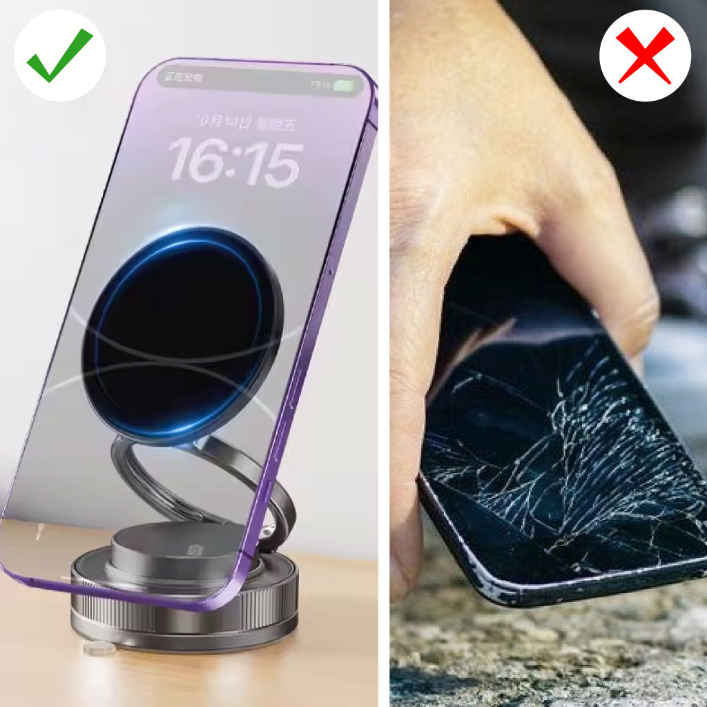 Support Téléphone Magnétique 360° à Ventouse – Fixation Solide & Angle Réglable à l’Infini !