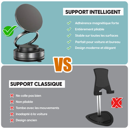 Support Téléphone Magnétique 360° à Ventouse – Fixation Solide & Angle Réglable à l’Infini !