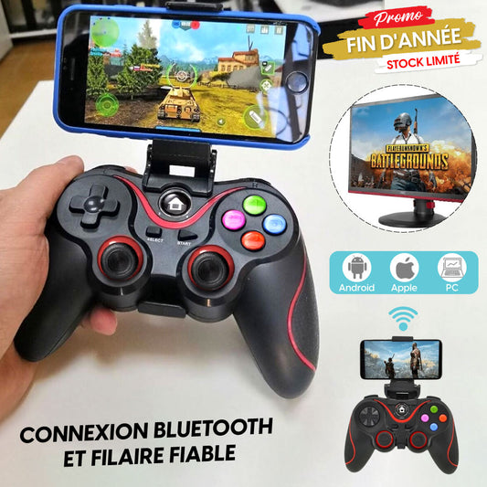 Manette De Jeu Sans Fil Pour Android, Ios, Téléphone Portable, Tv Et Ordinateur : Expérience Immersive Avec Double Vibration Et Batterie Rechargeable