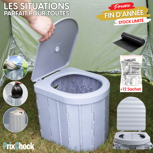 Toilette Portable et Pliable pour Voyage et Camping - Parfait pour Toute la Famille, Voiture et Longs Trajets