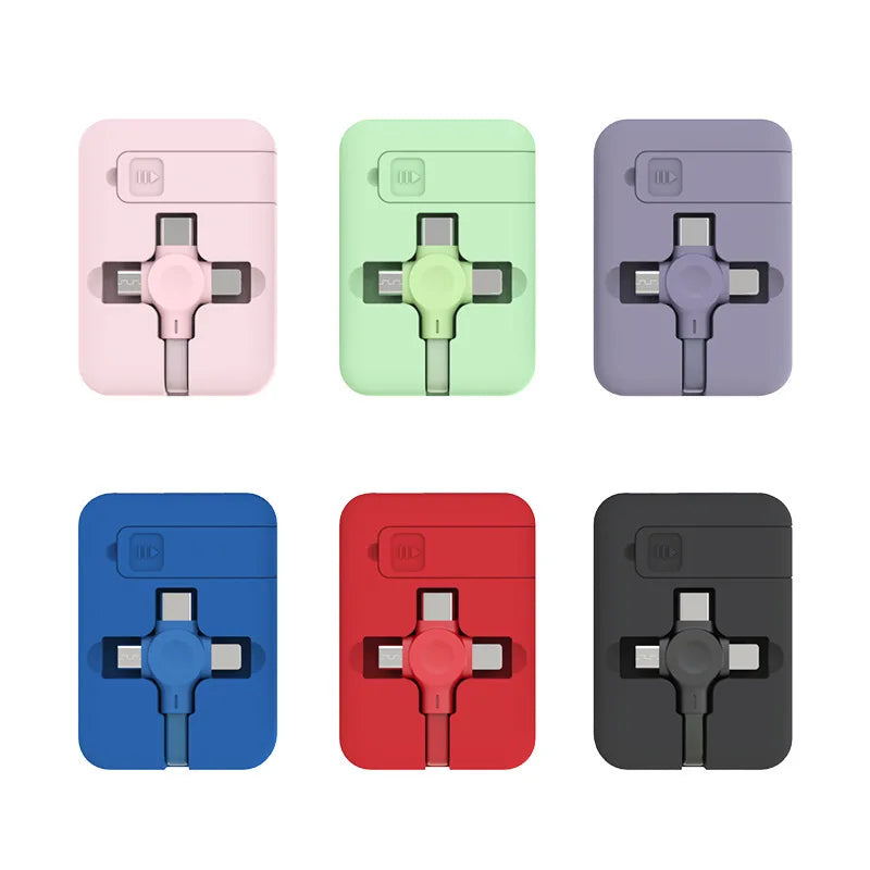 Câble 4 En 1 Rétractable : Une Seule Solution Pour Tous Vos Appareils !