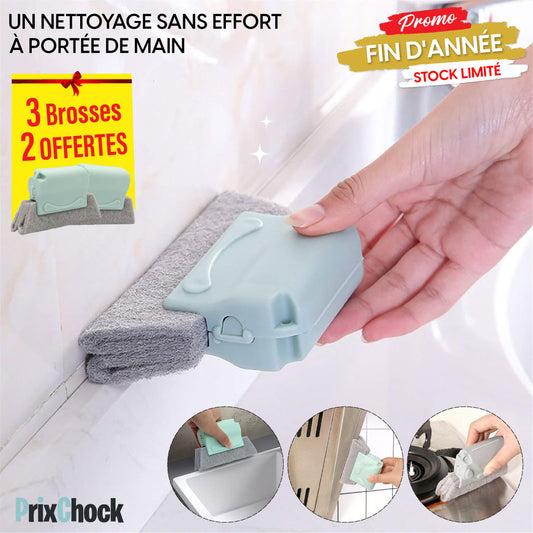 Mini Brosse De Nettoyage Polyvalente Pour Lacunes Des Fenêtres, Glissières Et Tous Coins Profond.