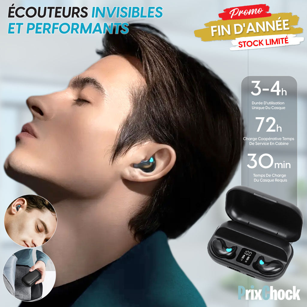 Écouteurs Sans Fil De Sommeil Invisibles Bluetooth Avec Réduction De Bruit