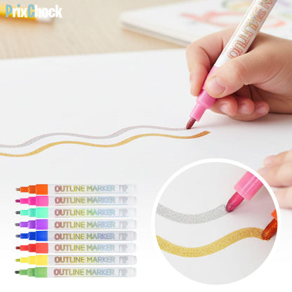 Tampon d’Enseignement + 8 Marqueurs Magiques – Apprentissage Ludique & Créatif