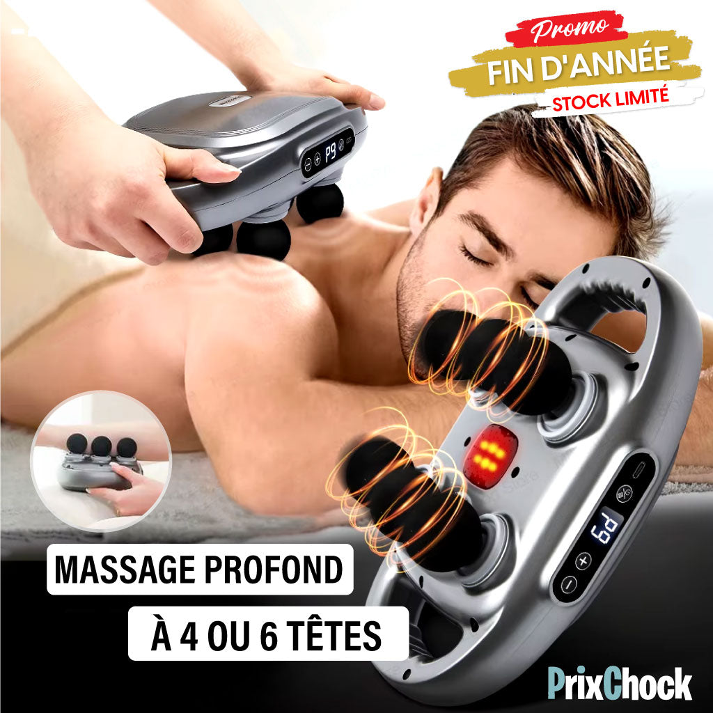 Pistolet De Massage Par Vibration à 6 Têtes : Pour Une Détente Sur-mesure